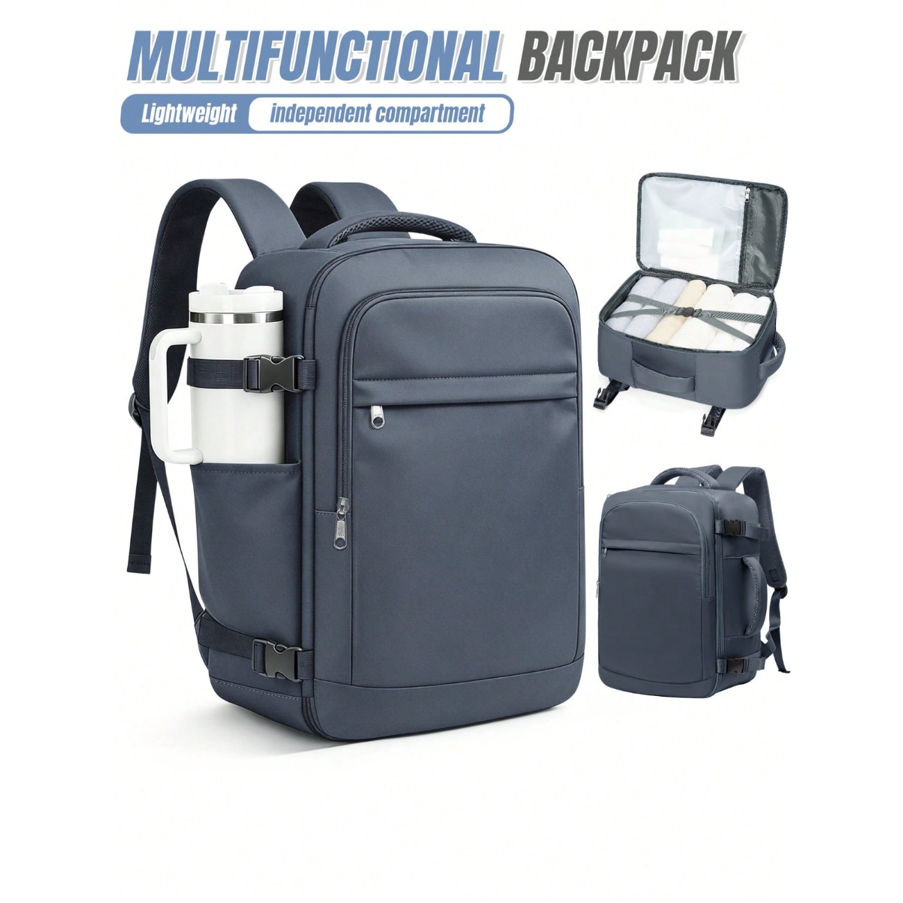 Laptop Backpack 15.6 - Lekki, pojemny plecak podróżny, wodoodporny materiał