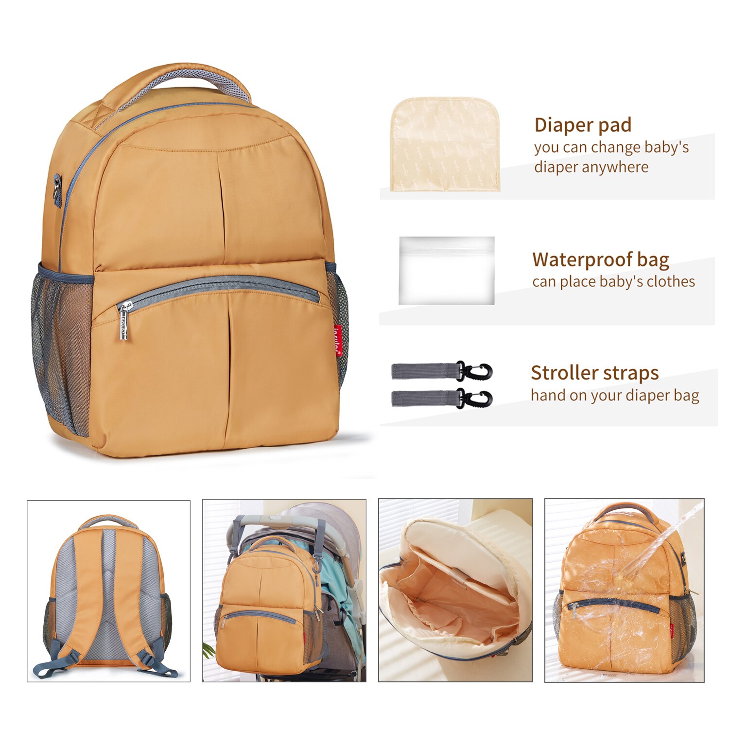 Backpack Diaper Bag - Plecak na pieluchy INSULAR Mummy, duża