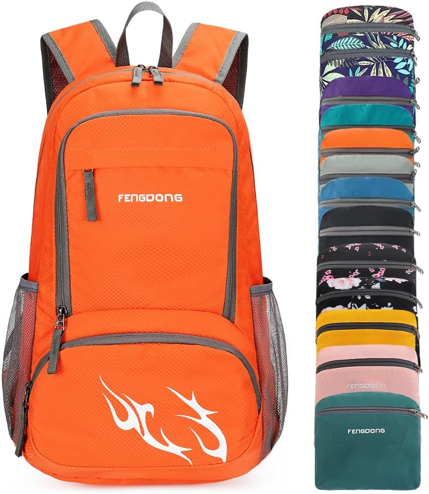 Foldable Backpack Small - FENGDONG 35L Lekki, składany, wodoodporny, kompaktowy