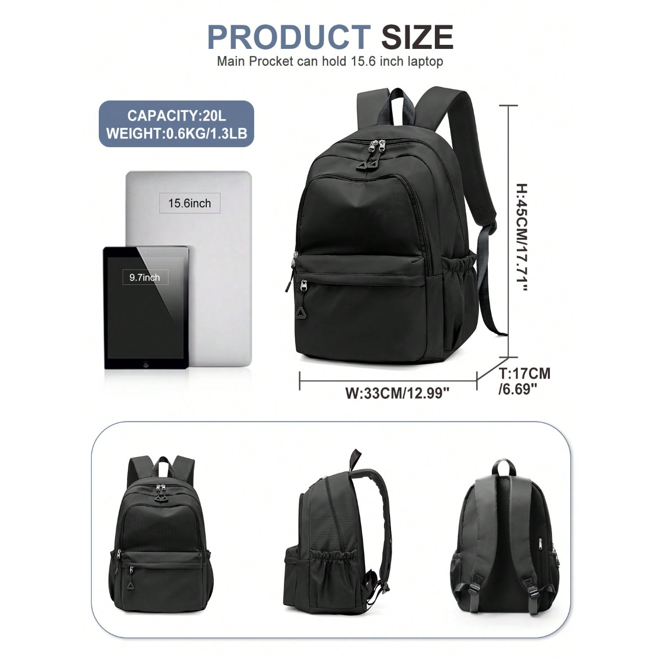 Plecak dla uczniów gimnazjów i – Laptop Backpack 15.6 recenzja i cena