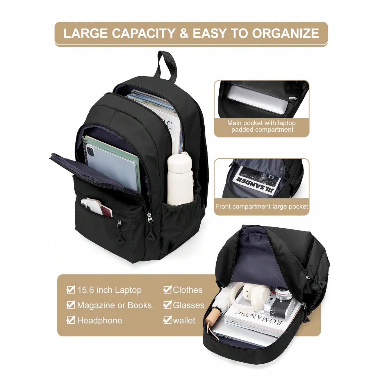 Plecak dla uczniów gimnazjów i – Laptop Backpack 15.6 recenzja i cena